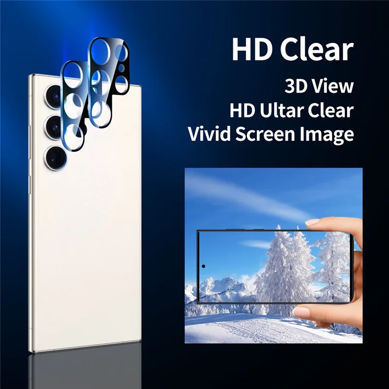 2Pcs Screen Protector for Samsung Galaxy S23+ High Aluminum-silicon Glass Film with 2Pcs Camera Lens Protector