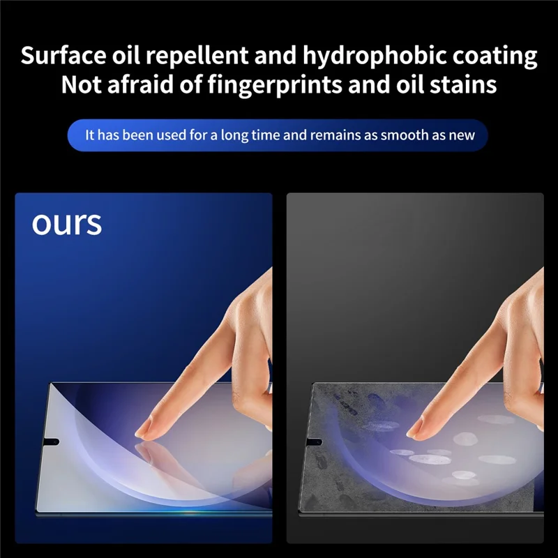 3Pcs Screen Protector for Samsung Galaxy S23+ Fingerprint Unlock Screen Film with 2Pcs Camera Lens Protector