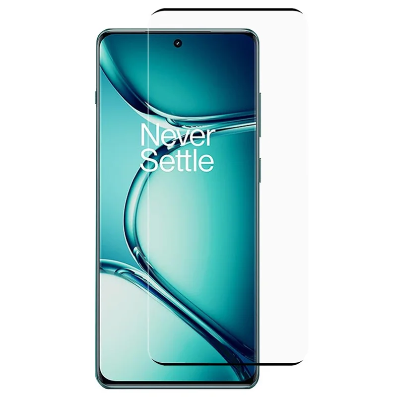 For Oppo Reno11 5G (Global) Tempered Glass Full Screen Protection Side Glue Silk Printing, Support Fingerprint Unlock