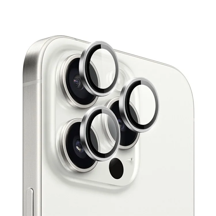 WIWU LG-003 для iPhone 15 Pro Max Camera Lens Film Anti-Scratch Rear Lens Protector - Серебристый