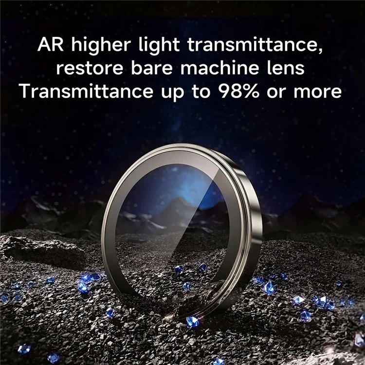 WIWU LG-003 для iPhone 15 Pro Max Camera Lens Film Anti-Scratch Rear Lens Protector - Серебристый