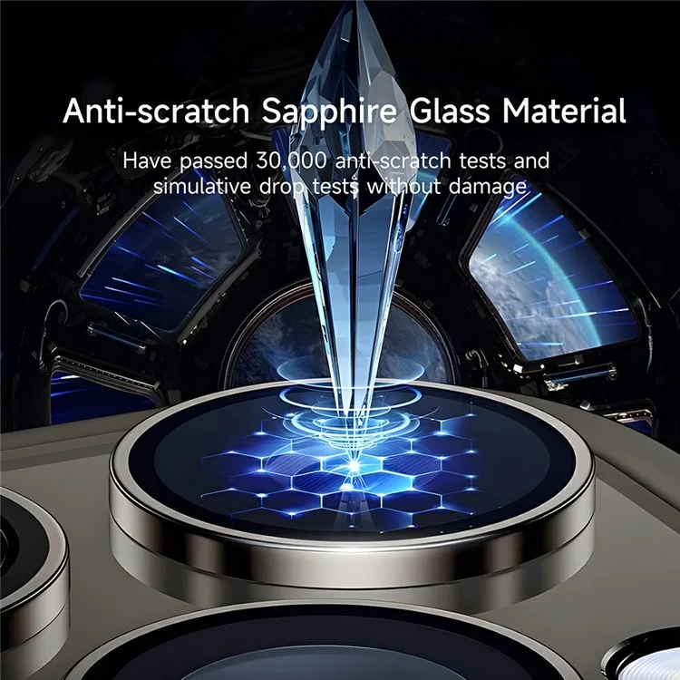 WIWU LG-003 для iPhone 15 Pro Max Camera Lens Film Anti-Scratch Rear Lens Protector - Серебристый