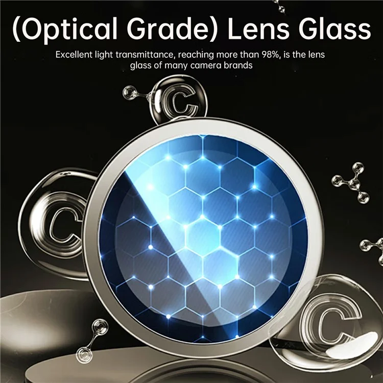 WIWU LG-004 1 Set For iPhone 15 Pro AR Tempered Glass PVD Aluminum Alloy Frame Lens Protector - Silver