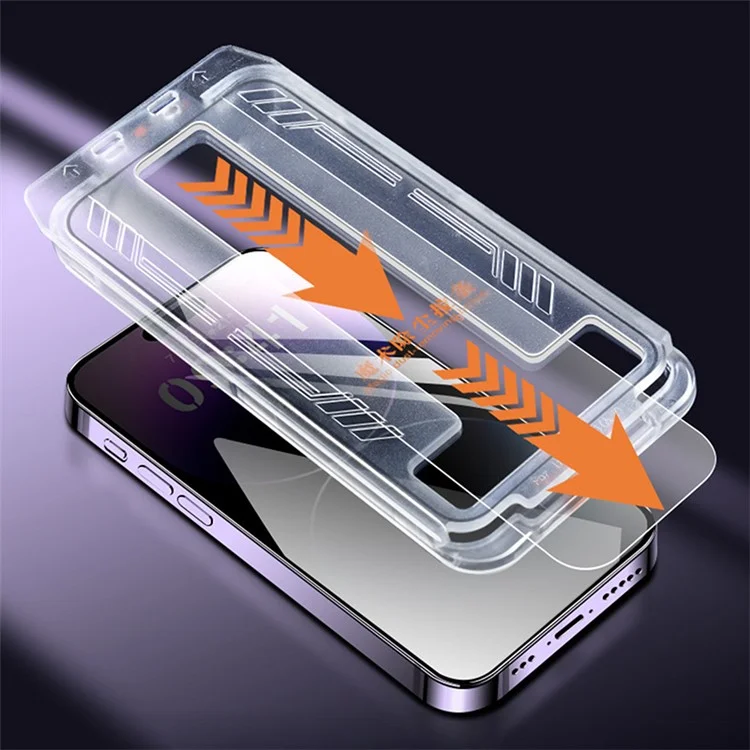 For iPhone 14 Pro Screen Protector Anti-Spy Tempered Glass Film Easy Installation Tool