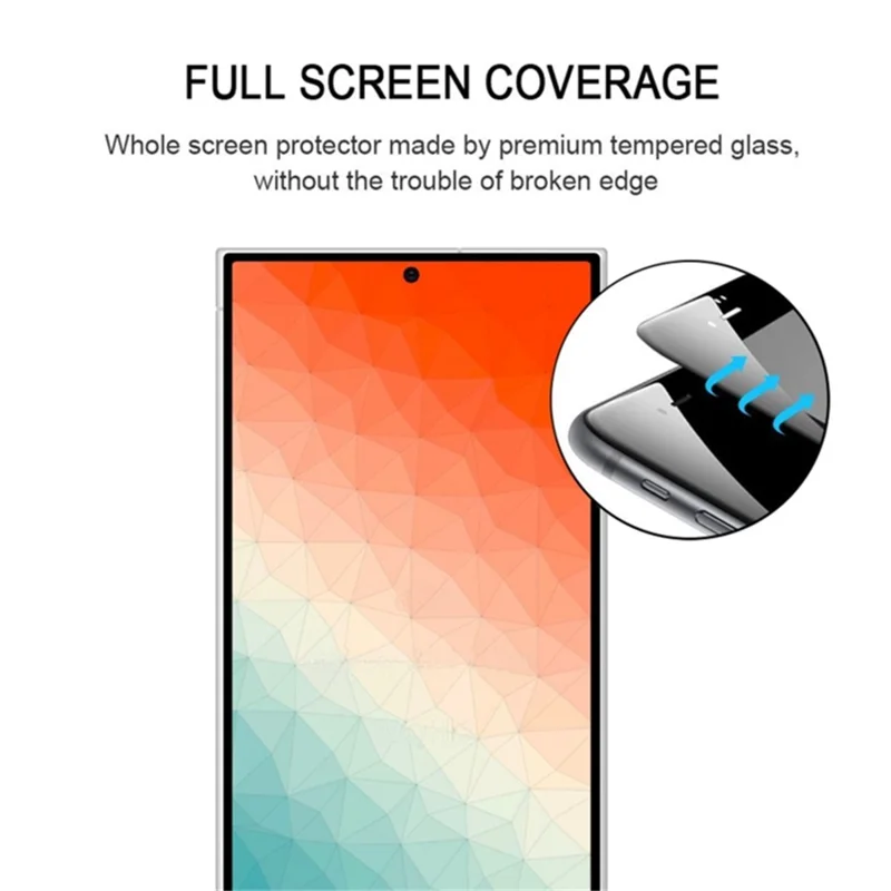 25Pcs For Samsung Galaxy S24 Ultra Full Screen Protector Silk Printing (Fingerprint Unlock)