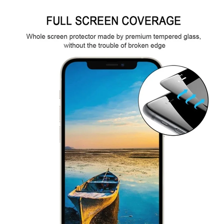 25Piezas para iPhone 12 / 12 Pro Protector de pantalla de vidrio de alúmina medio Endurecimiento secundario