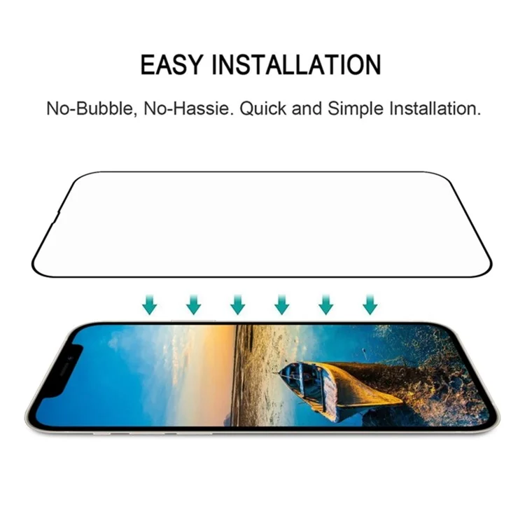 25Piezas para iPhone 12 / 12 Pro Protector de pantalla de vidrio de alúmina medio Endurecimiento secundario