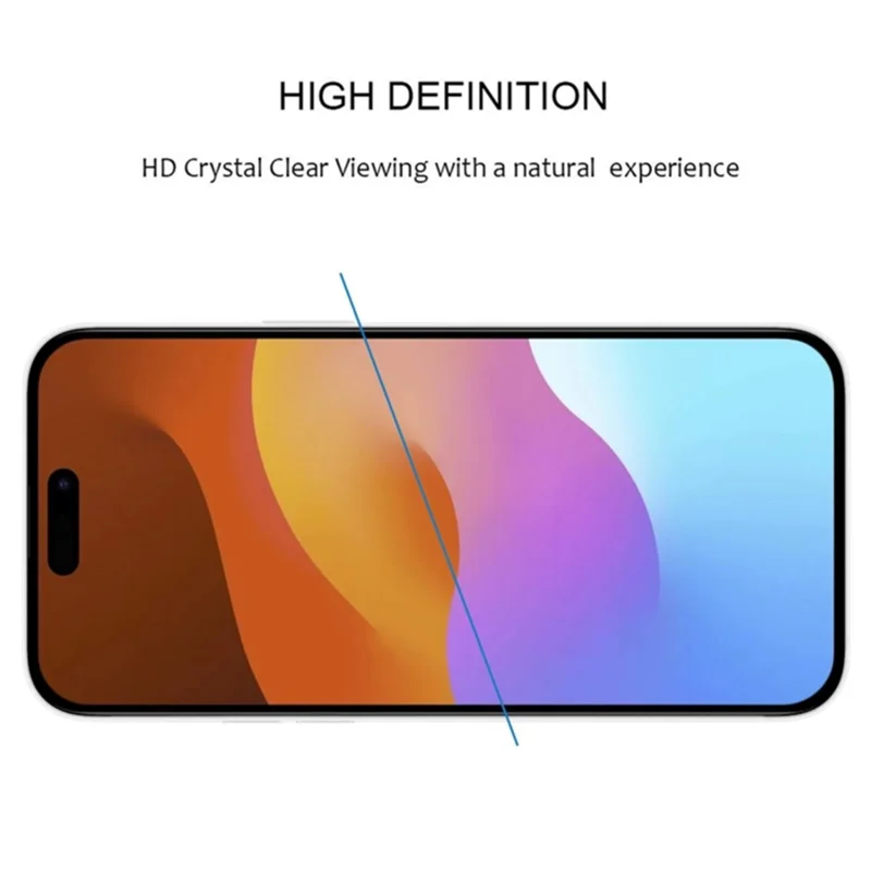 25Pz per protezione schermo iPhone 14 Pro in vetro alluminato medio con stampa seta ultra chiara