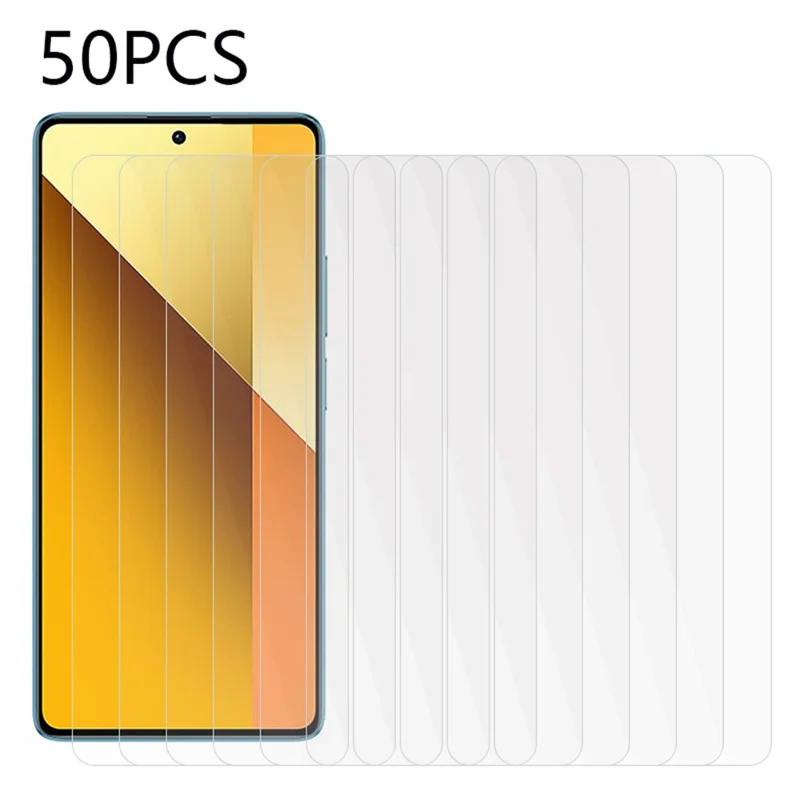 50PCS For Xiaomi Redmi Note 13 5G Tempered Glass Screen Protector 0.3mm 2.5D HD Clear