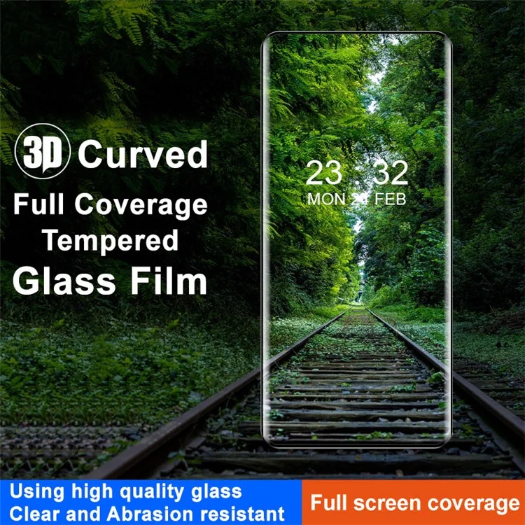 Imak Para OnePlus Ace 3 5G / 12R 5G Película Curva 3D Curvada Protector de Pantalla de Vidrio Templado Ultra Transparente