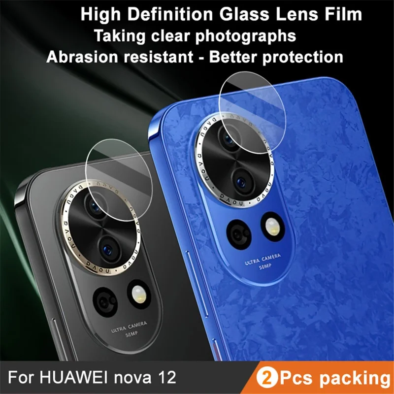 IMAK 2Pcs / Set For Huawei nova 13 / nova 12 5G Camera Lens Protector Ultra Clear Tempered Glass Lens Film
