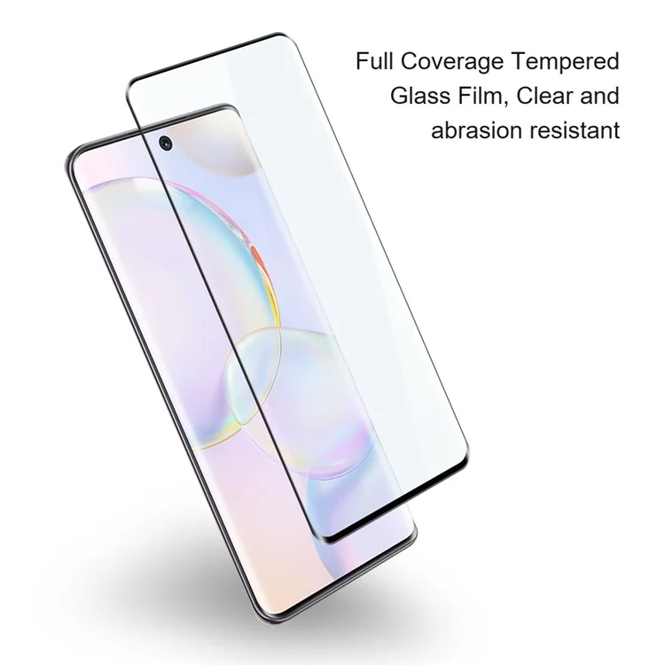 AMORUS For Honor 90 Screen Protector 3D Curved HD Clear Tempered Glass Film - Black