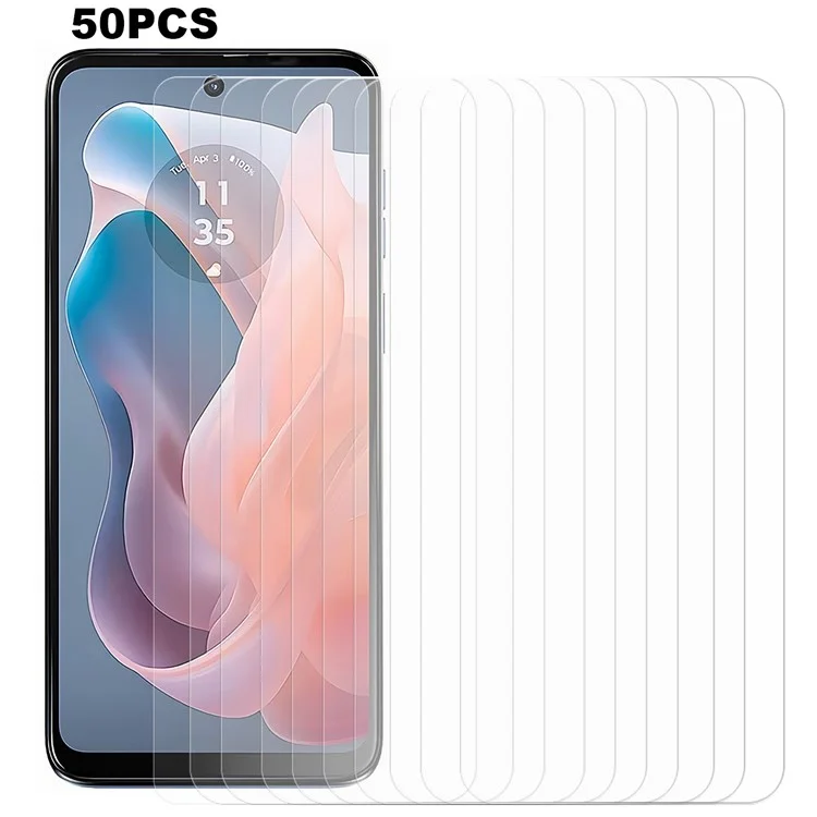 50PCS Für Motorola Moto G Play (2024) 4G Bildschirmschutz Ultra Klar Gehärtetes Glas Film