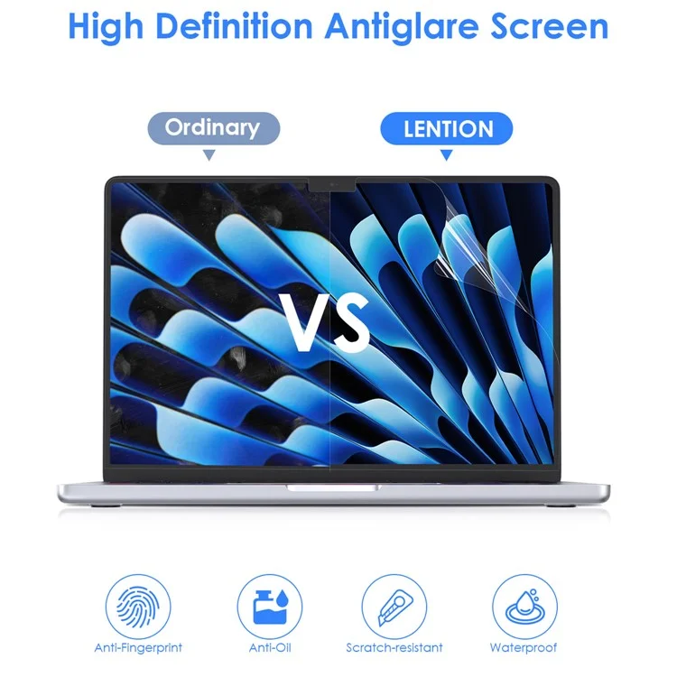 LENTION for Macbook Air 15 inch (2023) M2 A2941 / (2024) A3114 M3 Screen Protector HD Clear Laptop PET Screen Film
