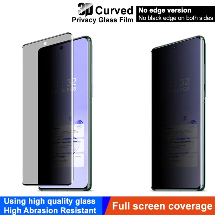 IMAK For OnePlus 12 5G Screen Protector 3D Curved Anti Spy Private Film