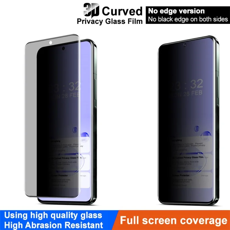 IMAK für Xiaomi 14 Pro / 14 Ultra 5G Datenschutzbildschirmschutz 3D gebogener Rand Tempered Glass Impact Protection
