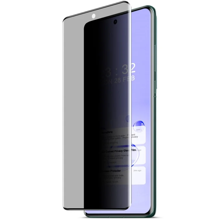 IMAK Pour Oppo Find X6 Pro Protecteur d'écran de confidentialité Verre trempé Film de protection d'écran 3D incurvé