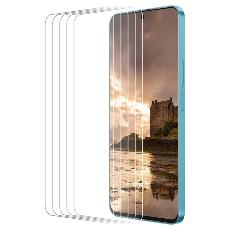 ENKAY HAT PRINCE 5Pcs For Realme Narzo 60x 5G Protector de pantalla de vidrio templado antifragmentación de alto vidrio de aluminio-silicio