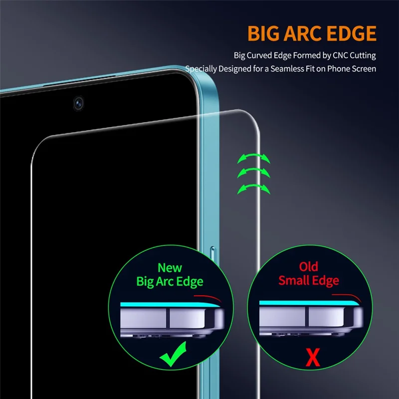 ENKAY HAT PRINCE 5Pcs For Honor X7b 4G / 90 Smart Screen Film Large Arc Edge 9H Screen Protector