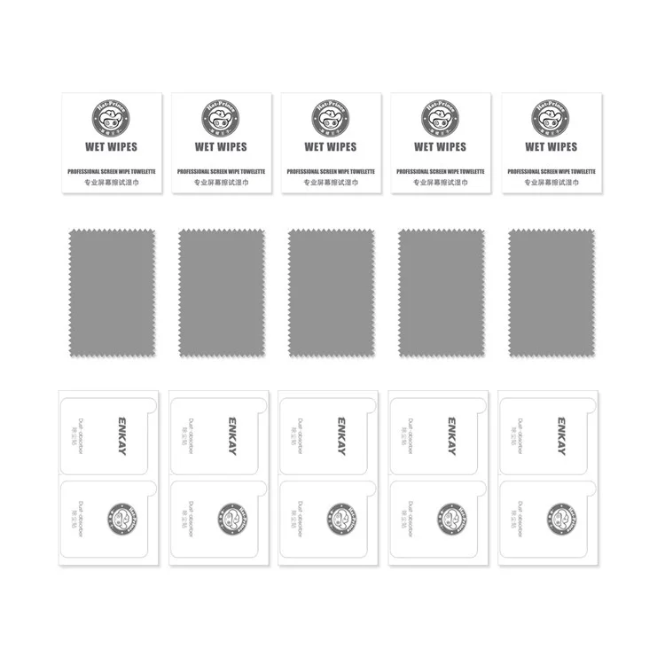 ENKAY HAT PRINCE 5Pcs für vivo iQOO 12 5G High Aluminum-Silizium-Glas-Bildschirmschutz HD Clear