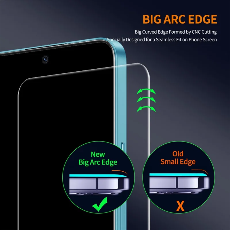 ENKAY HAT PRINCE 2Pz per vivo iQOO Neo7 5G / Neo7 Pro 5G Protezione dello schermo anti-esplosione Anti-esplosione