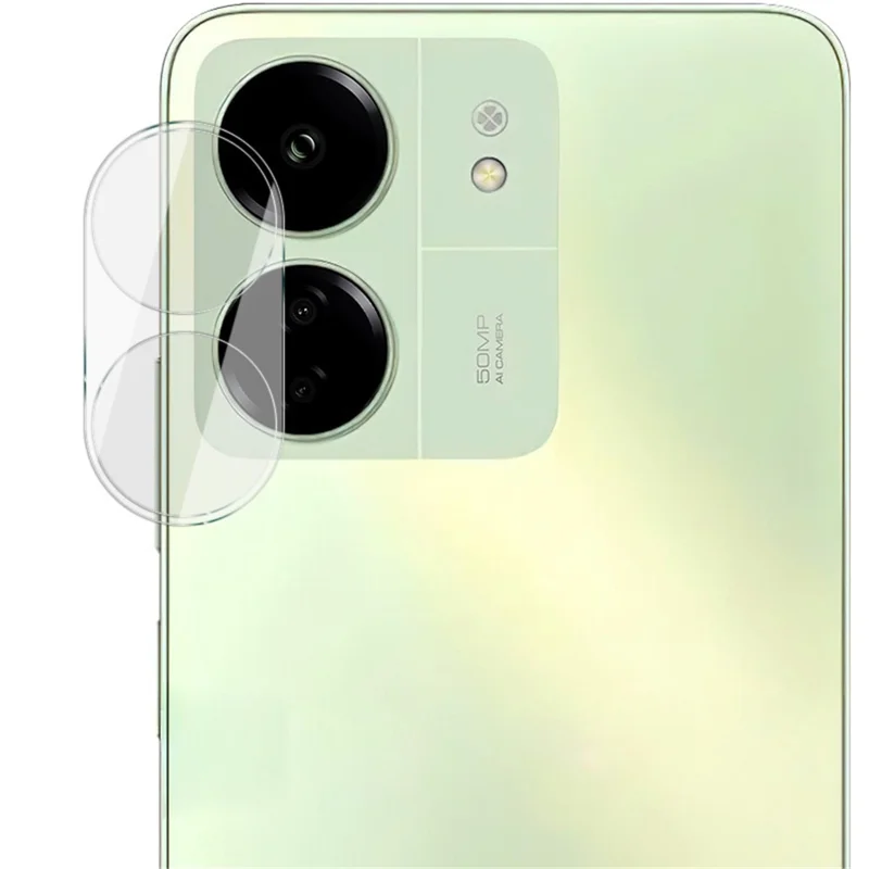 IMAK Para Xiaomi Redmi 13C 4G / Poco C65 4G Protetor de Lente de Câmera Integrado Vidro Temperado + Tampa da Lente Acrílica