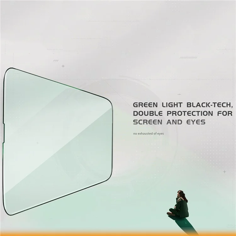 TGVI'S For iPhone 14 Pro Max Eye Protection Film High Aluminum-Silicon Glass Screen Protector+Back Protector