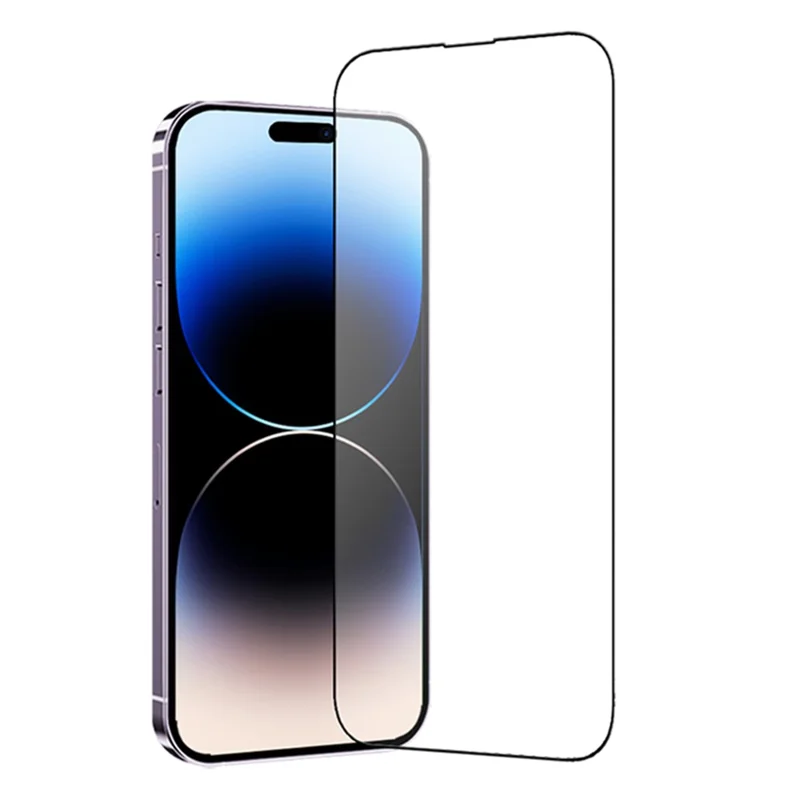 TGVI'S For iPhone 14 Pro Max HD Clear High Aluminum-Silicon Glass Front Screen Film with Back Protector