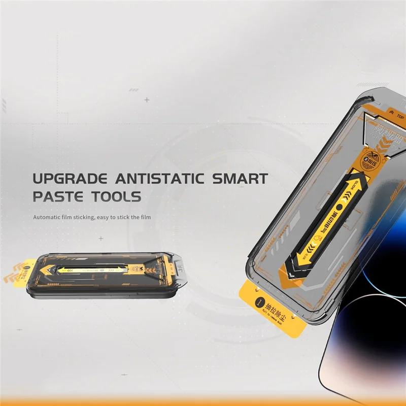 TGVI'S For iPhone 14 Pro Max HD Clear High Aluminum-Silicon Glass Front Screen Film with Back Protector