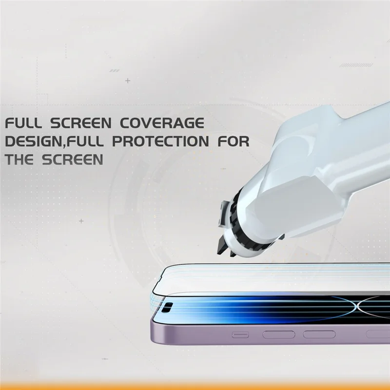 TGVI'S For iPhone 14 Pro Max HD Clear High Aluminum-Silicon Glass Front Screen Film with Back Protector