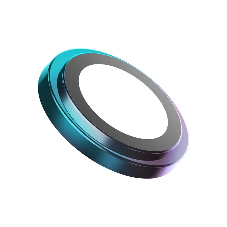 TGVI'S 1 Set For iPhone 15 / 15 Plus Camera Lens Protector Individual Metal Ring Lens Film - Baby Blue