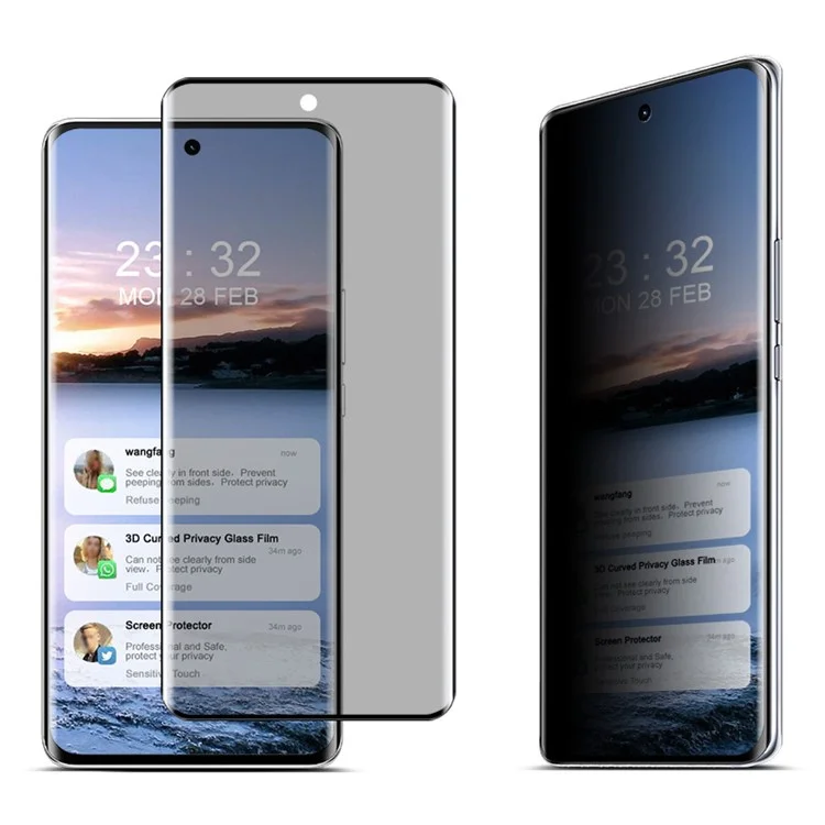 IMAK For Honor X50 GT 5G Screen Protectors Anti-peep 3D Curved Screen Film