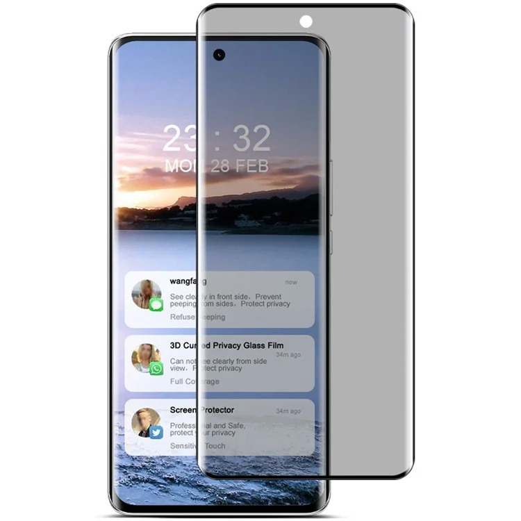 IMAK For Honor X50 GT 5G Screen Protectors Anti-peep 3D Curved Screen Film