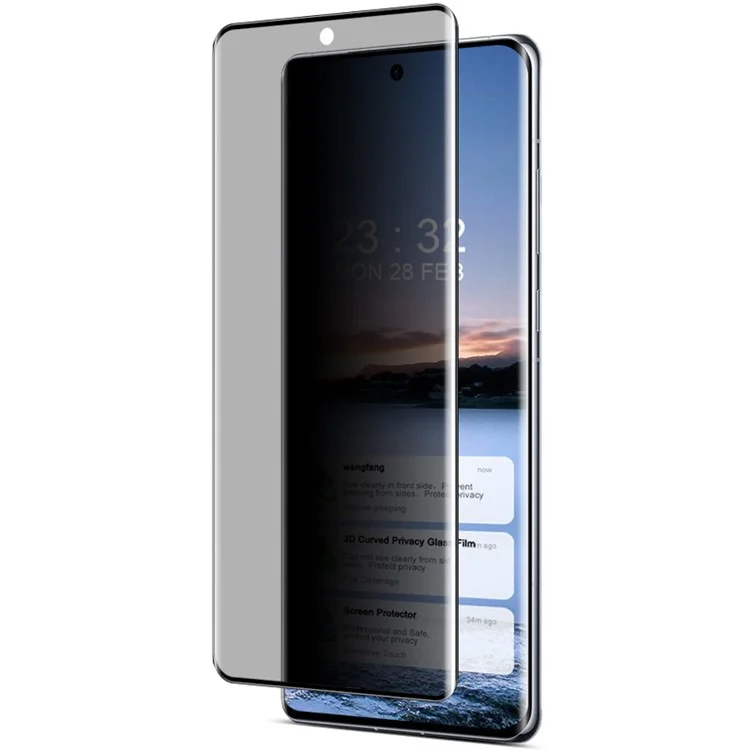 IMAK Pour Oppo Find X7 Ultra Film d'écran Anti-peep Protecteur d'écran en verre trempé