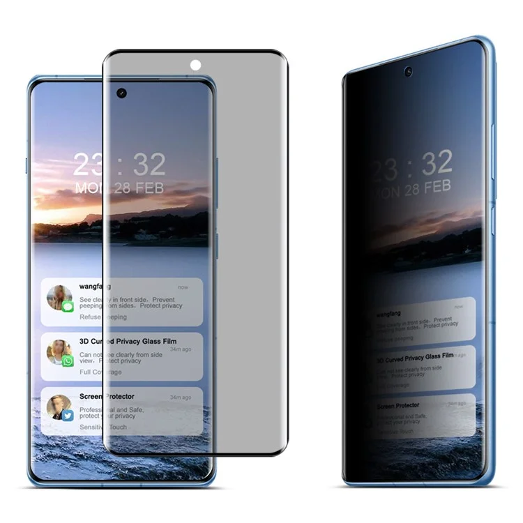 IMAK For OnePlus Ace 3 5G / 12R 5G Protective Film Anti-Spy Complete Covering Screen Protector