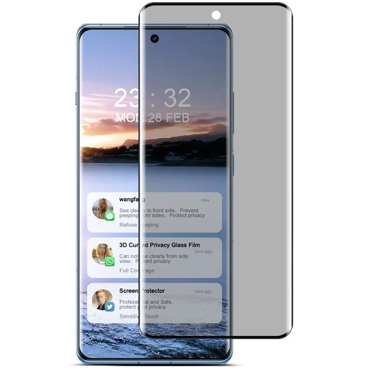 IMAK For OnePlus Ace 3 5G / 12R 5G Protective Film Anti-Spy Complete Covering Screen Protector