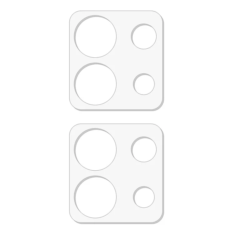 2Pcs For Xiaomi Redmi Note 13 5G Camera Lens Protector with 3D Arc Edge