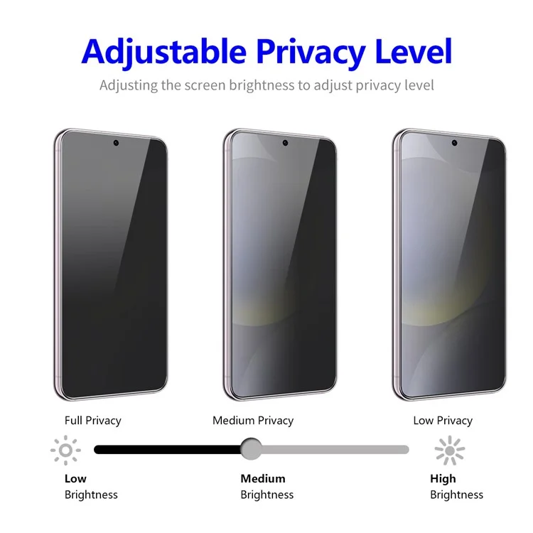 ENKAY HAT PRINCE 2Pcs For Samsung Galaxy S25 / S24 Anti-Spy Screen Protector High Aluminium-Silicon Glass Film