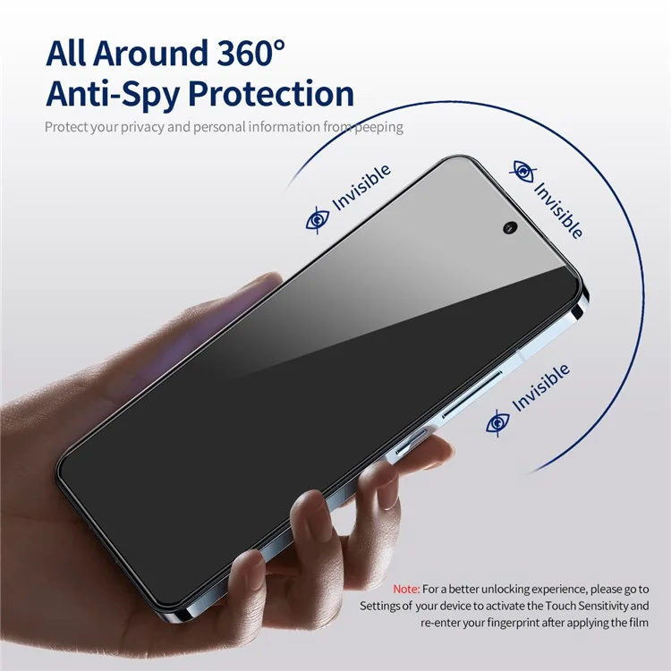 Enkay Hat Prince 5pcs Pour Samsung Galaxy S24 Ultra Anti-Spy Screen Protector Printing Black Edge