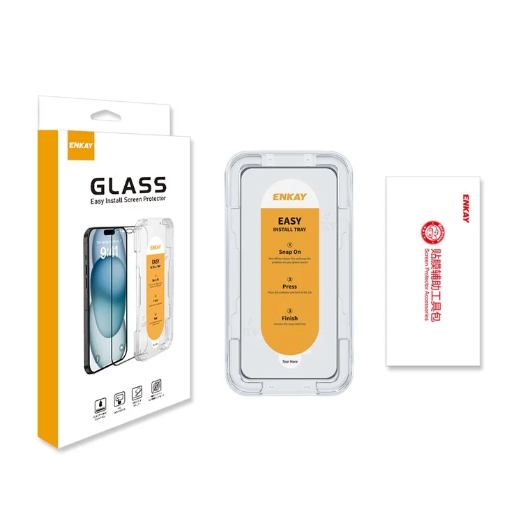 ENKAY HAT PRINCE For Xiaomi Poco F5 5G Screen Protector Silk Printing High Aluminium-silicon Glass Film