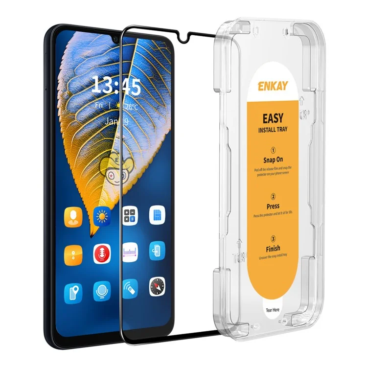 ENKAY HAT PRINCE Pour Samsung Galaxy A24 4G (162,1 x 77,6 x 8,3 mm) Protecteur d'écran Full Glue Full Cover