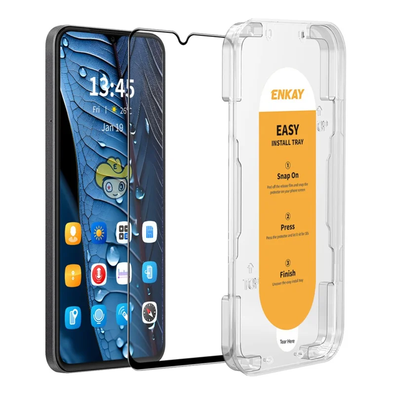 ENKAY HAT PRINCE For Xiaomi Redmi 12C 4G High Aluminium-silicon Glass HD Clear Full Screen Protector