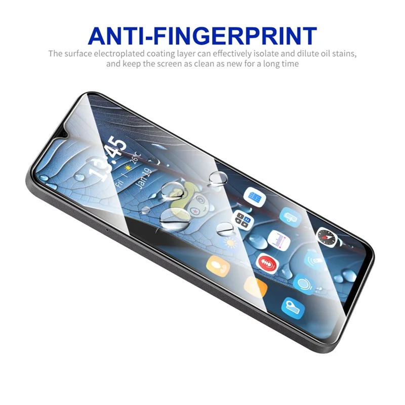 ENKAY HAT PRINCE For Xiaomi Redmi 12C 4G High Aluminium-silicon Glass HD Clear Full Screen Protector