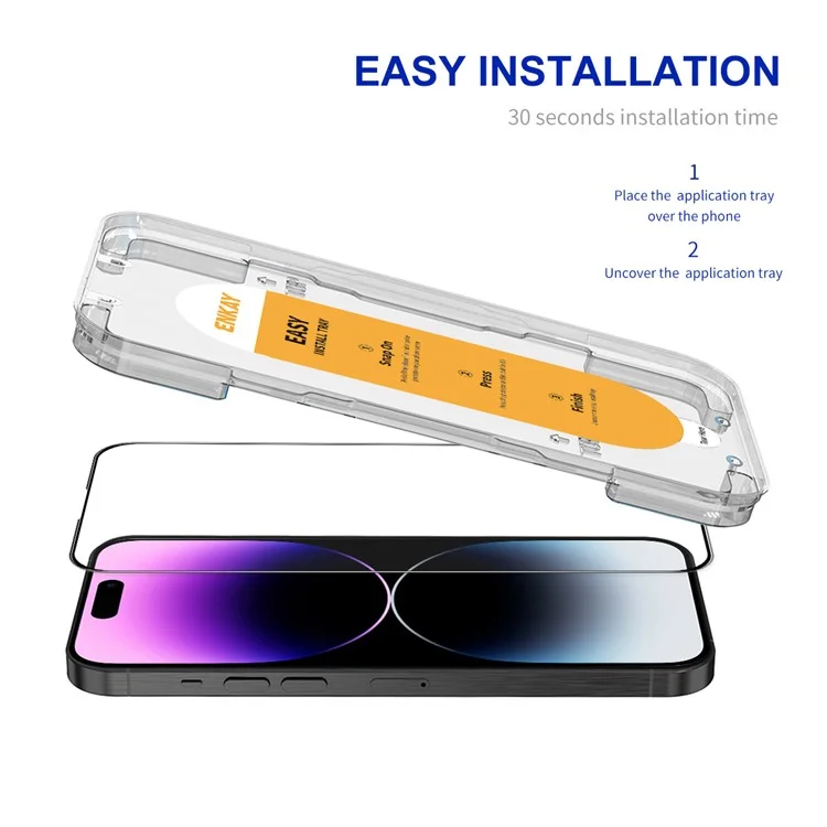 ENKAY HAT PRINCE Für iPhone 14 Pro Max High Aluminium-Silizium-Glas-Filmschutzfolie Vollverklebung