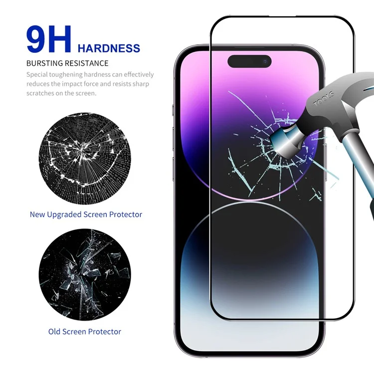 ENKAY HAT PRINCE Für iPhone 14 Pro Max High Aluminium-Silizium-Glas-Filmschutzfolie Vollverklebung