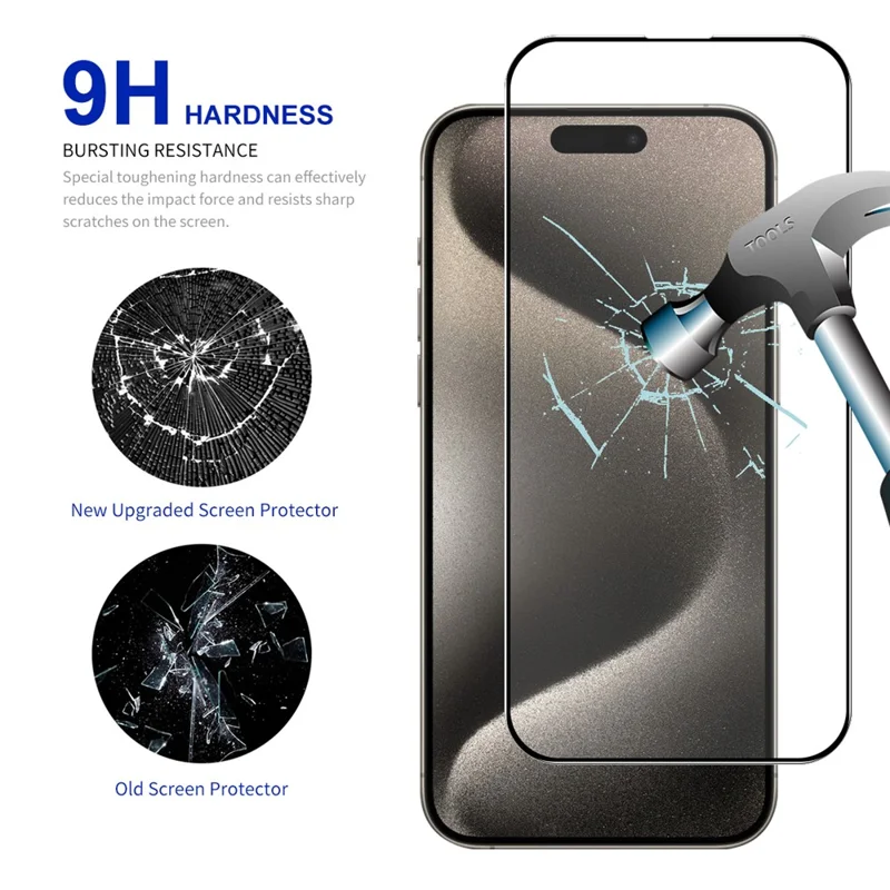 ENKAY HAT PRINCE For iPhone 15 Pro Max Protective Film HD Clear 9H Scratch-resistant Screen Protector