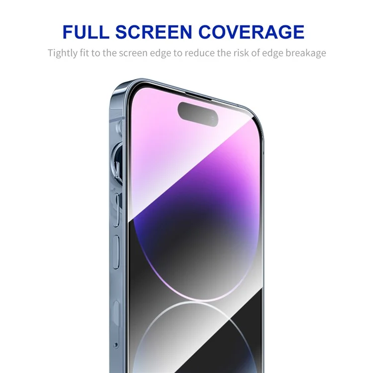 ENKAY HAT PRINCE Protector de pantalla de pegamento completo para iPhone 14 Pro Film Silk Printing