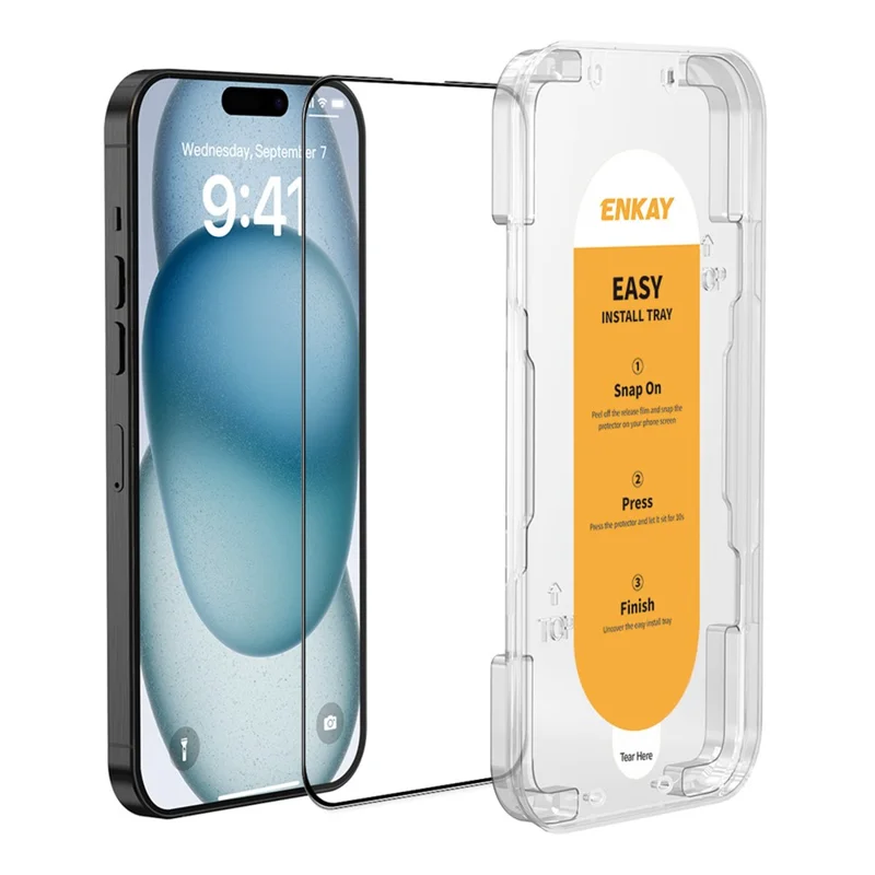 ENKAY HAT PRINCE For iPhone 16 / 15 Screen Film Guard Easy Installation Ultra Clear Screen Protector