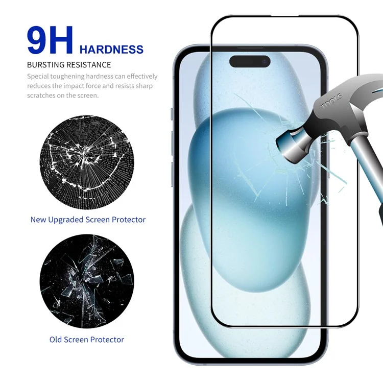 ENKAY HAT PRINCE For iPhone 16 / 15 Screen Film Guard Easy Installation Ultra Clear Screen Protector