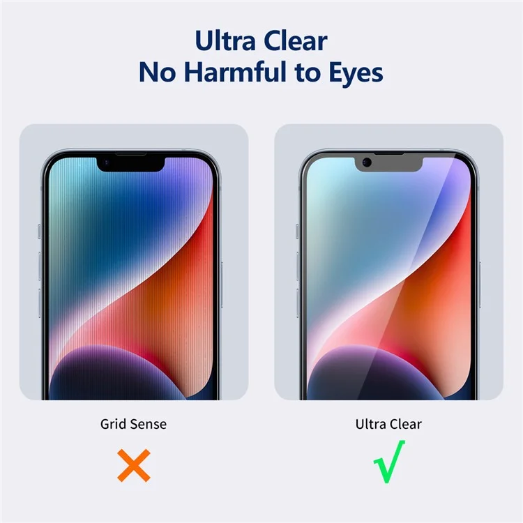 ENKAY HAT PRINCE For iPhone 14 Plus Anti-Spy Screen Protector HD Clear Full Cover Silk Printing